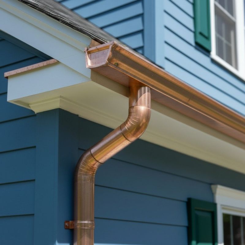 Copper Downspout Installation